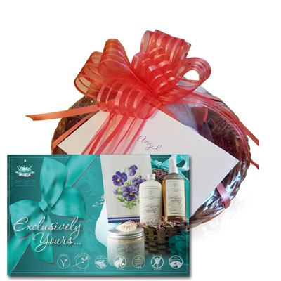 gift basket with card